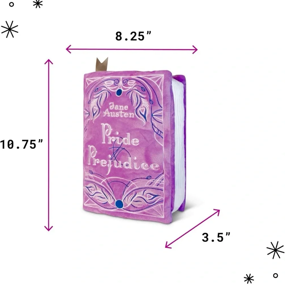 Pride and Prejudice Book Plush, Purple